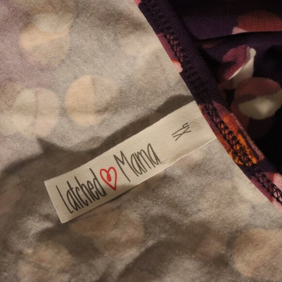Latched Mama tank nursing desss, purple dress with pink orange circles, 4X NWT - Picture 11 of 11